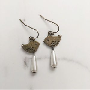 3 for $10 - Pearl birdie earrings
